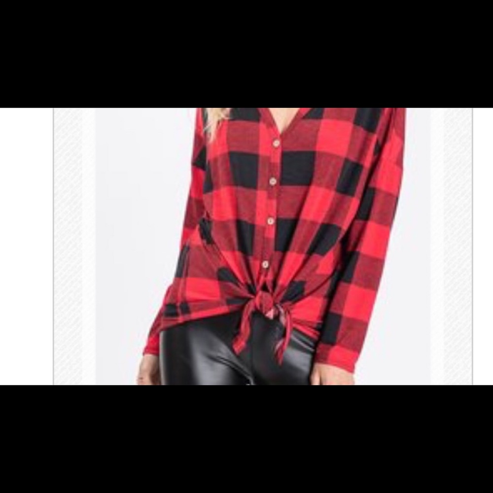 Plaid Jane Tie Front